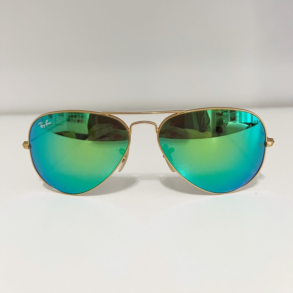 Ray-ban Aviators Green Mirror 58mm